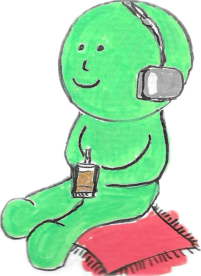 Green Guy Smiski Die Cut Sticker