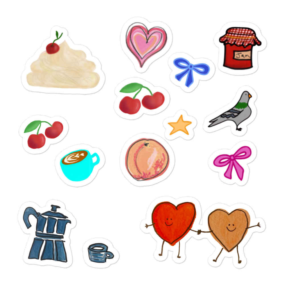 Cute Doodles Sticker Sheet v1